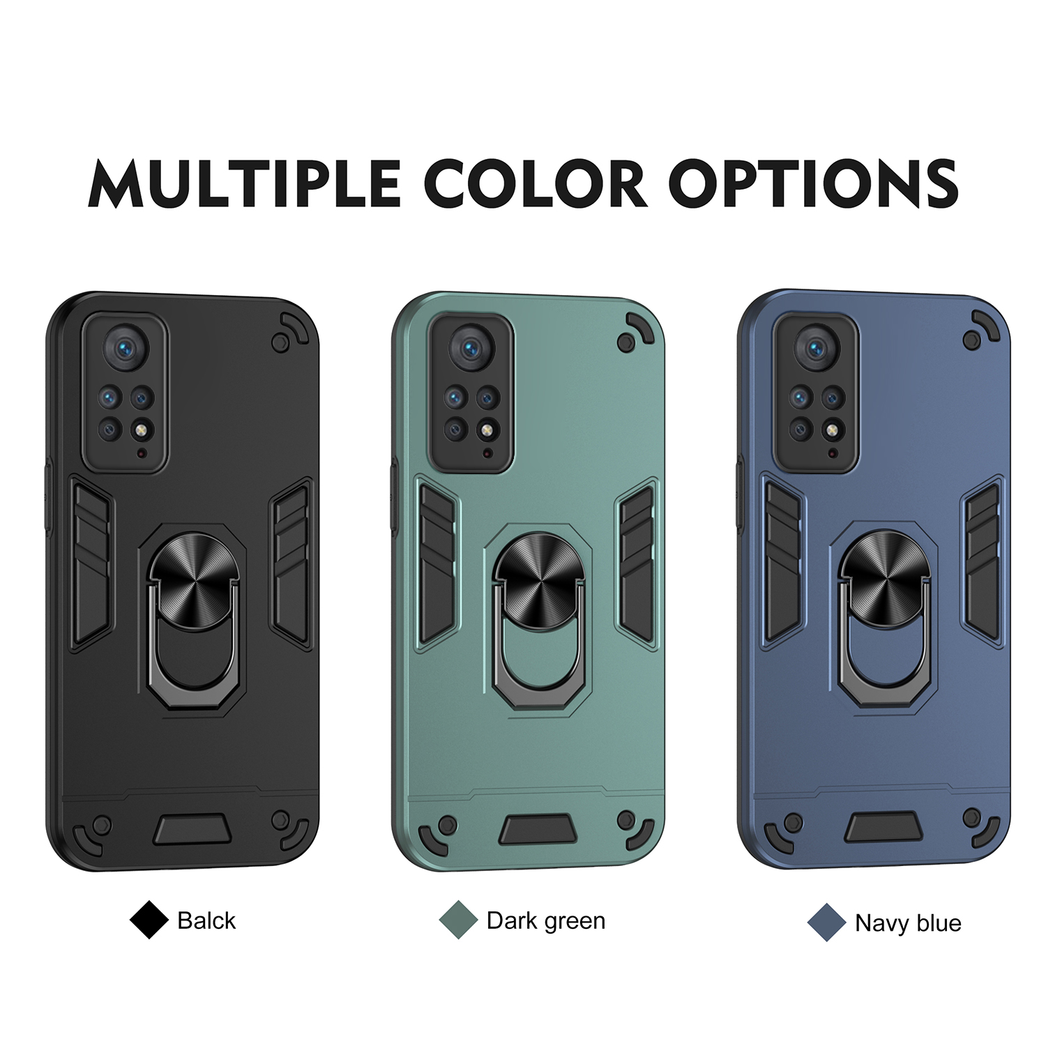 适用于红米Note11Pro手机壳Redmi Note11磁吸支架指环Note11E全包边防摔硬壳保护套军事级气囊