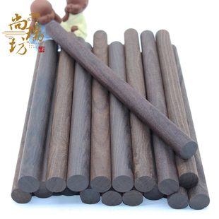黑檀 紫光檀原木珠子料雕刻长30 圆棒木柄料DIY原木东非黑黄檀料
