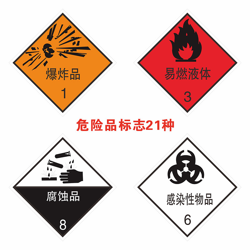 危险品标志牌标识标签警示标志化学品易燃易爆货物腐蚀