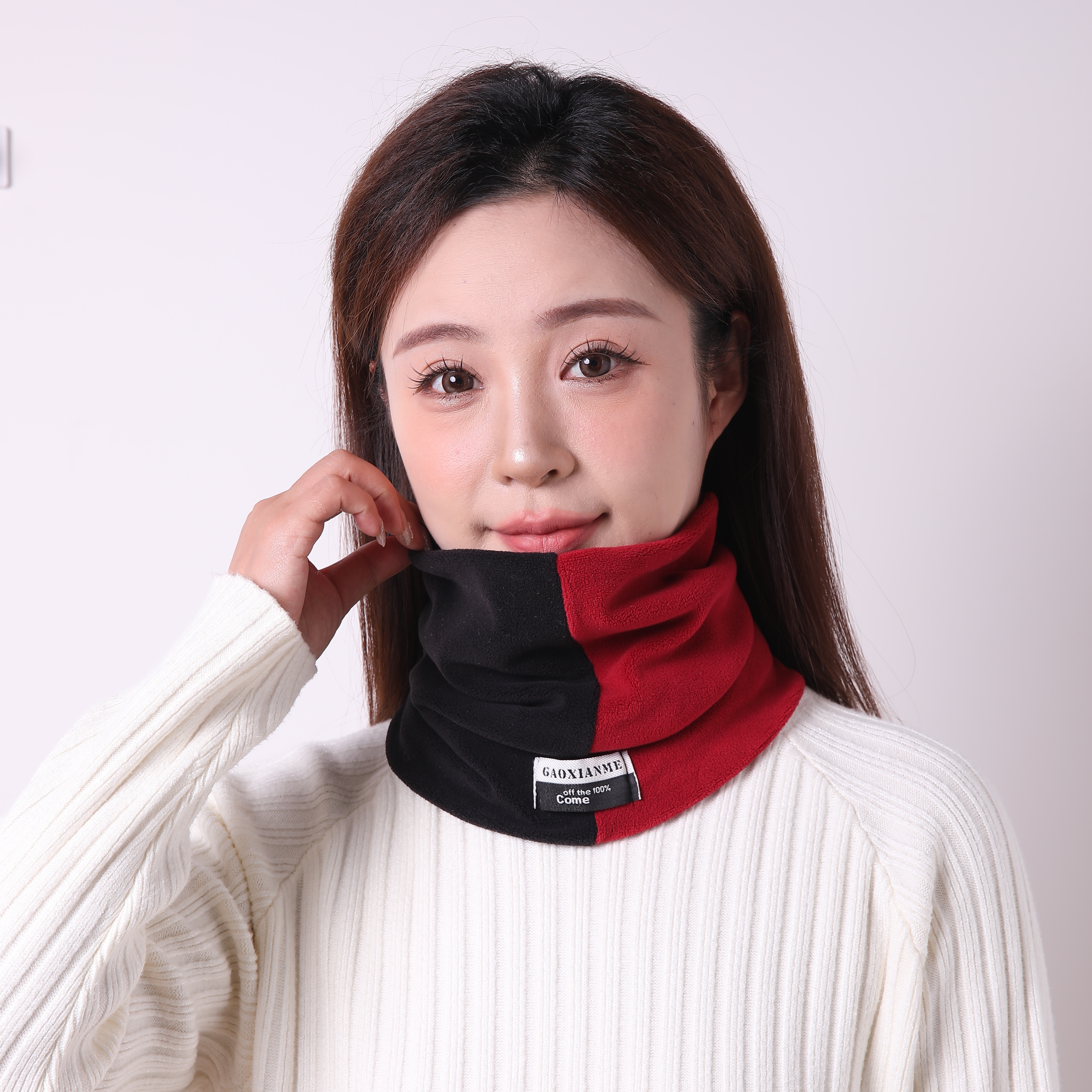 围脖女款秋冬季骑行防风防寒加厚围巾男加绒保暖双层套头护颈脖套