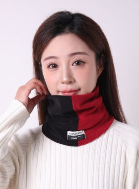 围脖女款秋冬季骑行防风防寒加厚围巾男加绒保暖双层套头护颈脖套
