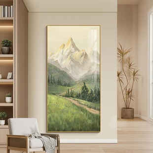 现代简约山景装饰画玄关客厅挂画大气高级感背有靠山壁画悬挂壁画