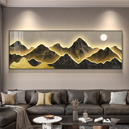 金山开泰客厅装饰画现代简约横版