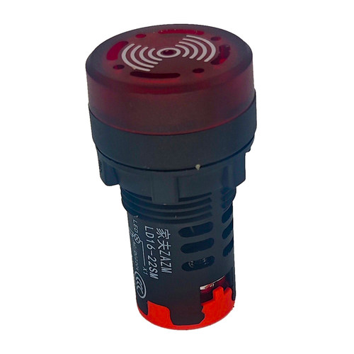 闪光蜂鸣器AD16-22SM交直流220v24v12v断续声 防水金属声光报警器