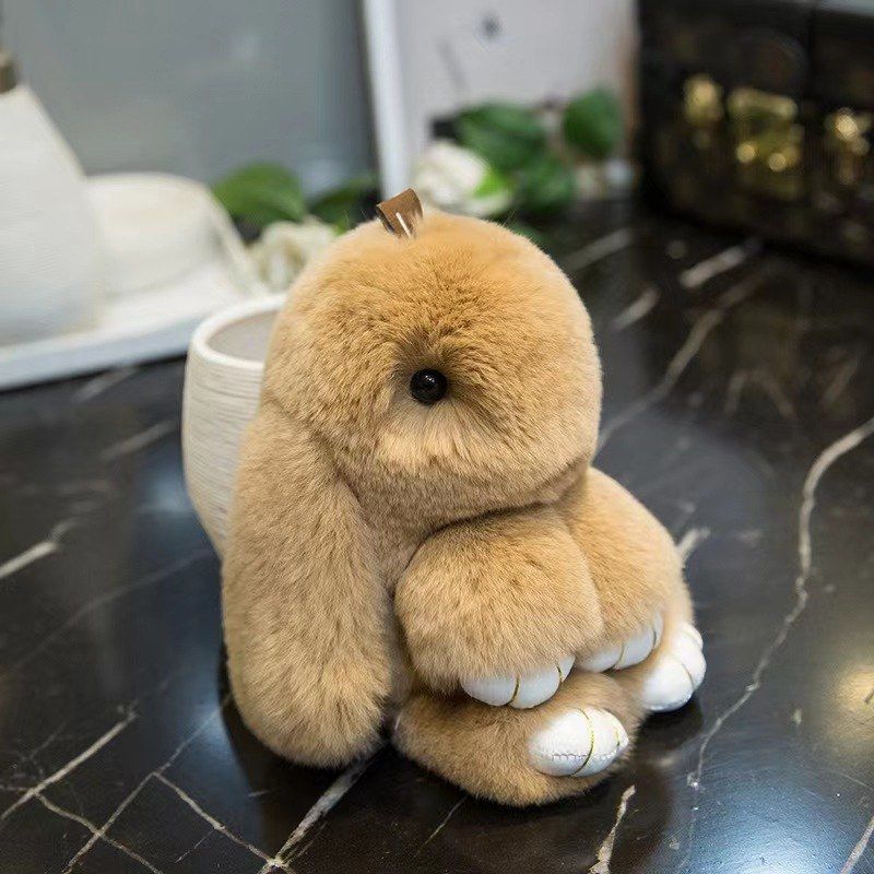 萌萌装死兔挂件钥匙扣