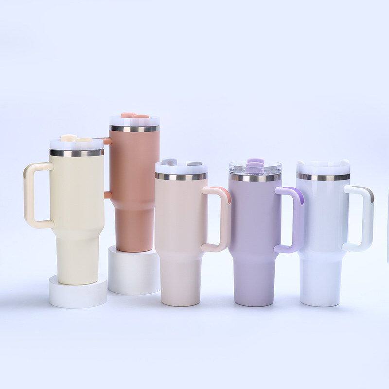 跨境40oz二代汽车杯304不锈钢巨无霸保温杯带手柄便携冰霸吸管杯