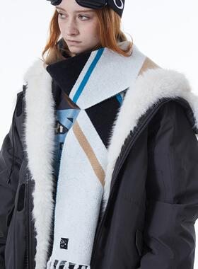 ERRORCODErobot品牌斜纹多色搭配针织毛线围巾围脖保暖搭配