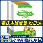 重大版 英语描红字帖小学练每日一同步三四五六年级上下册练习册