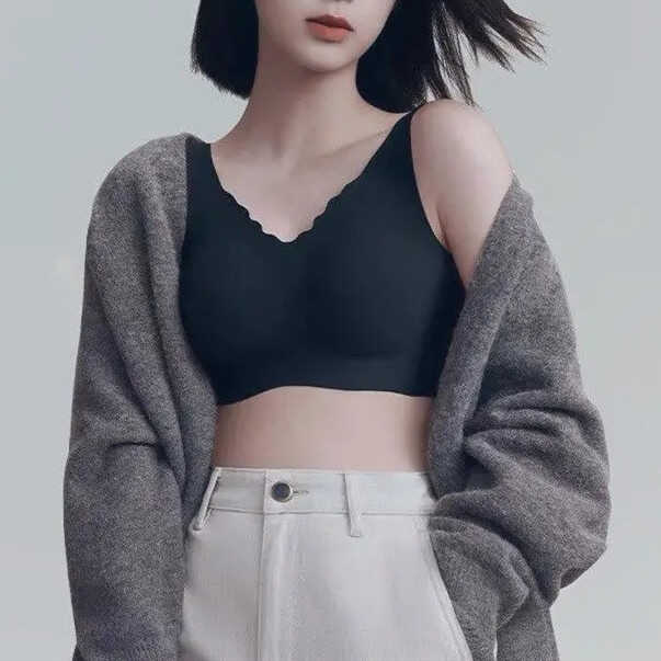 裸感上托聚拢提拉睡眠女背心套装