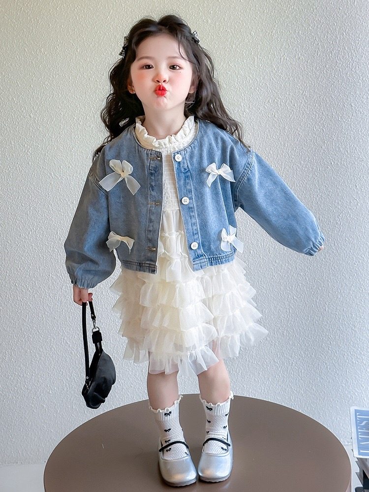 女童牛仔外套2026春装新款洋气儿童连衣裙宝宝蛋糕公主裙,童装/婴儿装/亲子装,儿童牛仔外套,淘宝优惠券,粉丝福利购,淘宝优惠卷