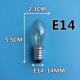 e14尖泡钨丝灯泡E12小灯泡平头灯喜马拉雅盐灯e17电梯e27石板泡