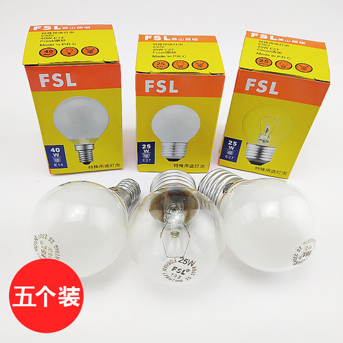 佛山fsl牌E27螺口球泡白炽灯