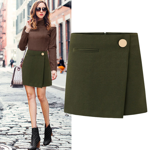 秋冬半身裙底波拉不规则短裙