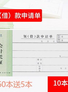 10本绿天章领借款单拍6份得65本