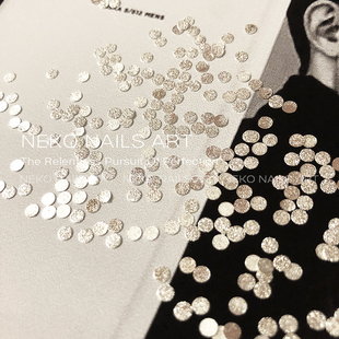 NEKO 雾面质感3mm镀真金保色美甲饰品 NK磨砂面圆片金属铆钉饰品