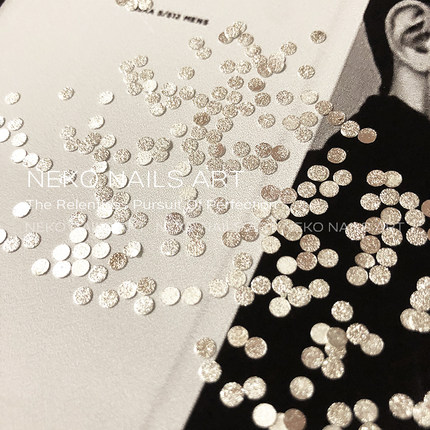 NEKO NK磨砂面圆片金属铆钉饰品 雾面质感3mm镀真金保色美甲饰品