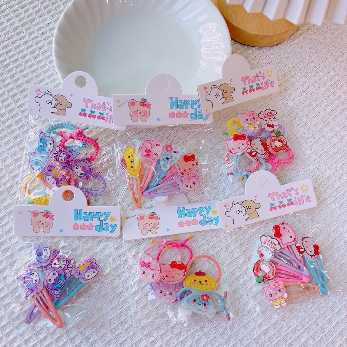 儿童流沙袋装发夹卡通发圈头饰发卡bb夹小女孩碎发边夹刘海夹发饰