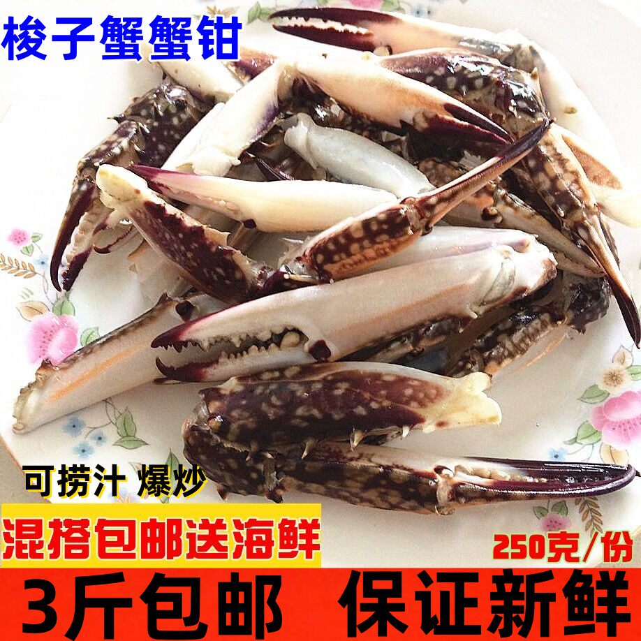 新鲜梭子蟹蟹钳蟹脚速冻蟹腿冷冻蟹钳捞汁食材连云港海鲜水产包邮