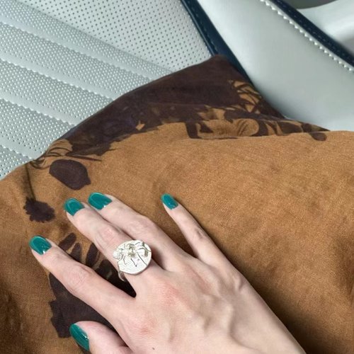 【绿宝石】手工穿戴美甲湖绿色玻璃珠猫眼显白短款高级2025新款