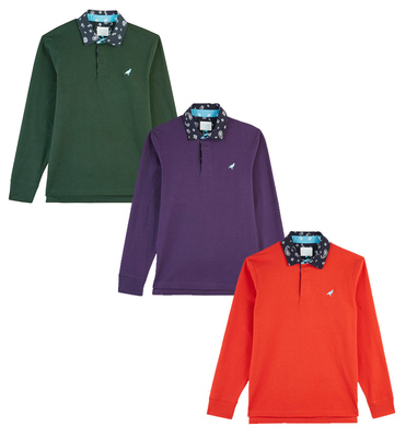 春秋长袖休闲商务纯棉RUGBY