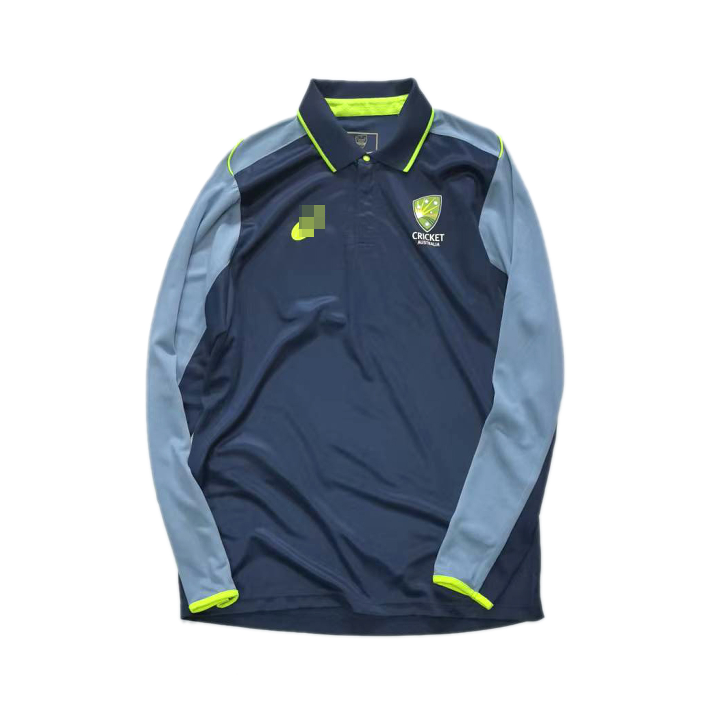 澳洲板球国家队男女球队速干功能面料训练拉链长袖POLO衫翻领T