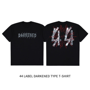 44厂牌DARKENED TYPE TEE硬核电音节周边T恤dj同款techno穿搭短袖