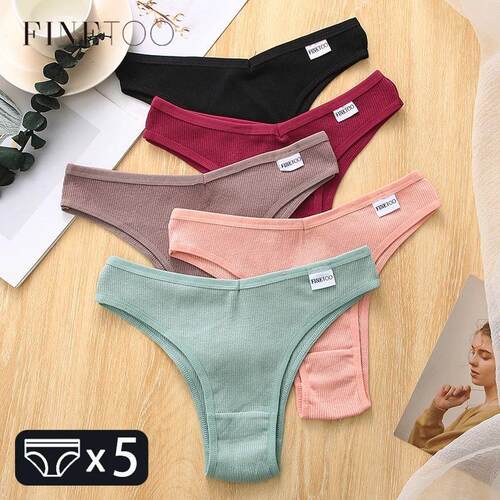 5Pcs/set Women Brazilian Panties Cotton Underwear MXL Comfo