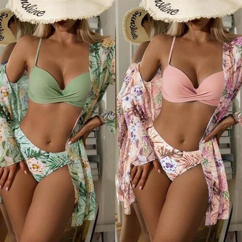 swimsuit women swimming suit bikini spa 温泉泳衣女分体比基尼