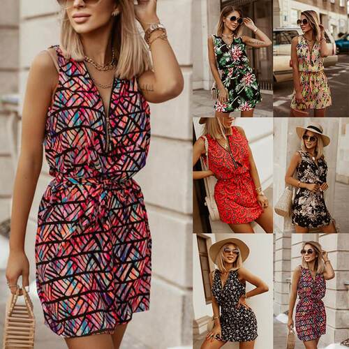 Halfopen collar sleeveless lace up dress半开领无袖系带连衣裙