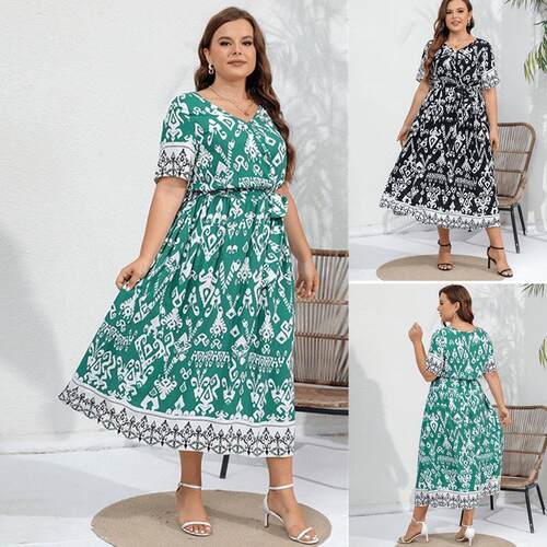 XL4XL Plus size summer women dresses ladies skirt大码连衣裙
