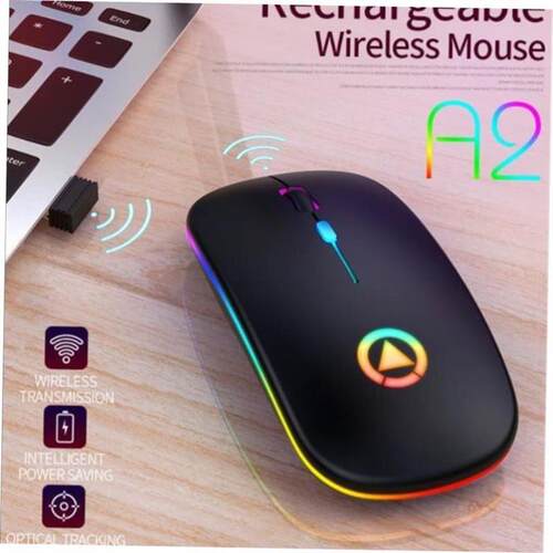 Wireless Mouse Bluetooth RGB Rechargeable Silent LED Backlit
