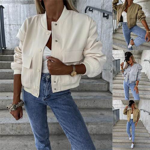 Autumn winter Jacket with big pockets Casual women coat 外套