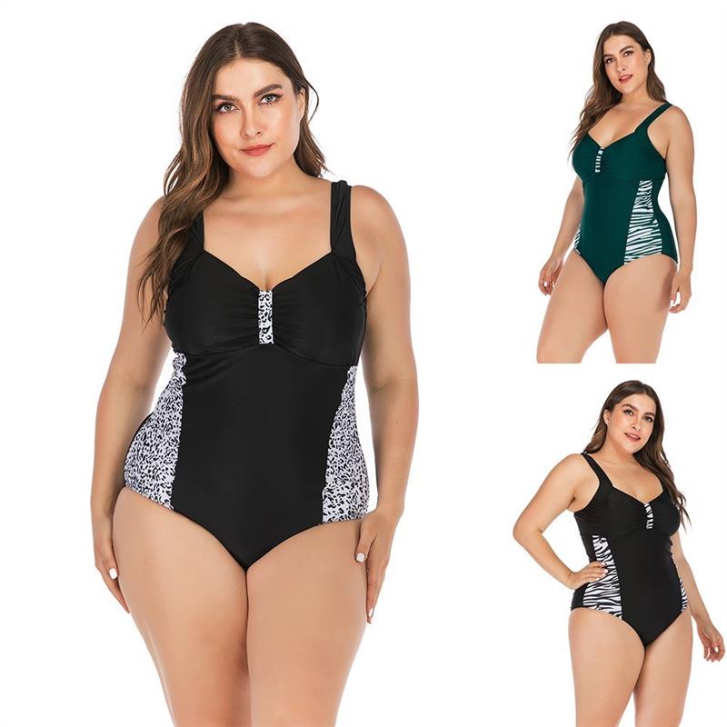 swimsuit women bikini swimming suit 欧美大码女温泉泳衣连体式