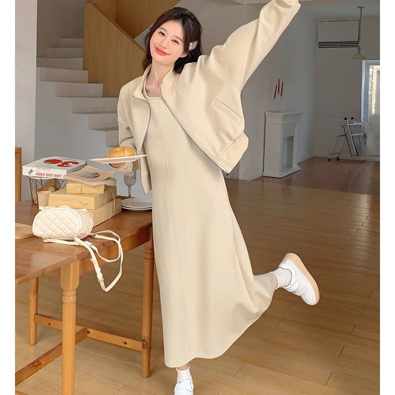 大码欧货秋季新款连帽外套高级感套装女时尚洋气休闲运动服两件套