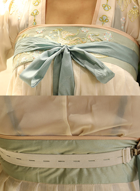 汉服防掉神器齐胸襦裙固定带一片式两片式可调节防滑松紧带固定扣