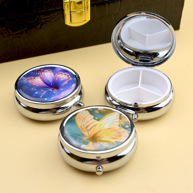 金属迷你小药盒首饰盒分格