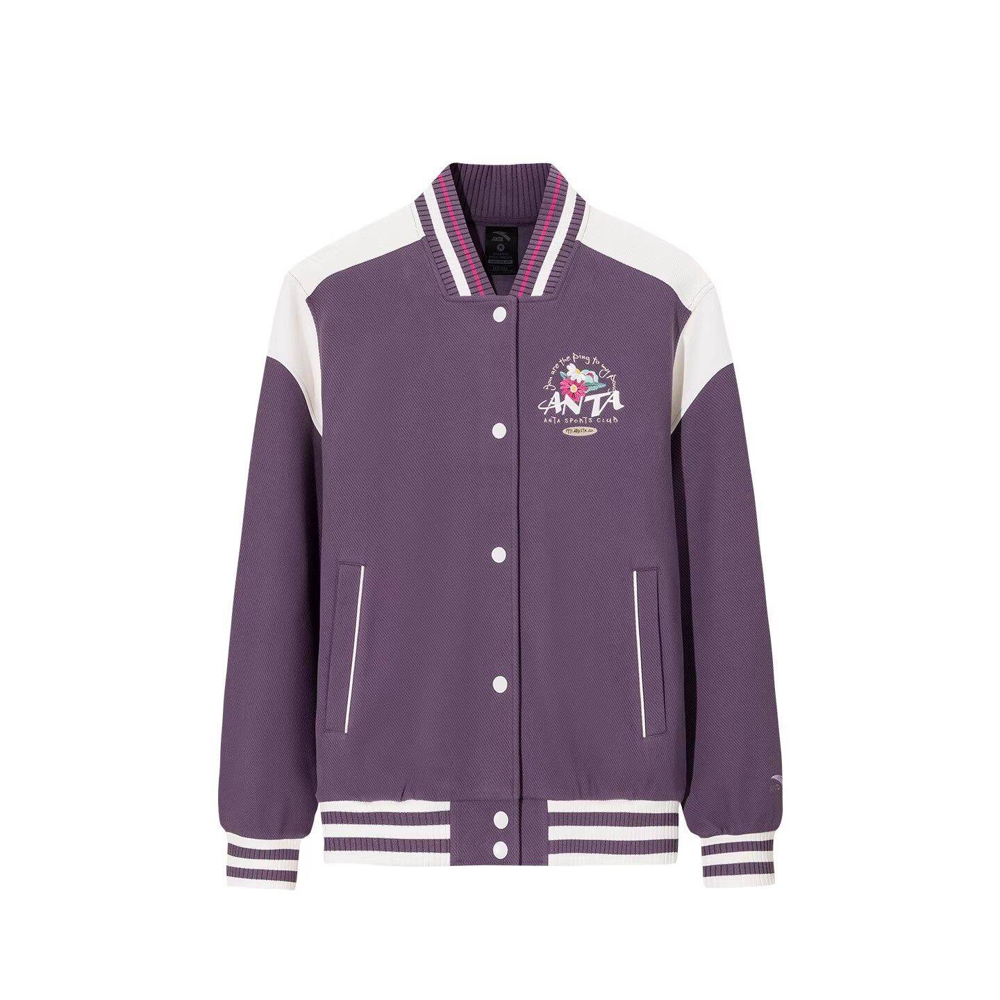 安踏美式复古棒球服夹克女士春季新款宽松休闲外套上衣162618714S