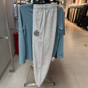 抽绳束脚直筒加绒休闲裤 安踏针织运动长裤 新款 冬季 152548301N 男士