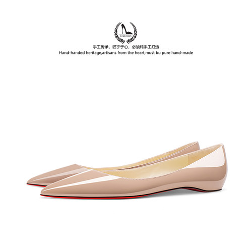 时尚气质红底平底单鞋女