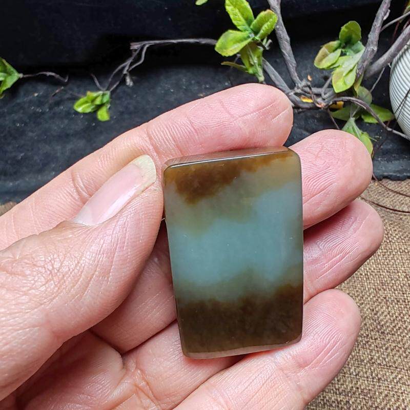 新疆和田玉且末糖青白玉三色渐变天地糖无事牌子男女国风喜乐安康