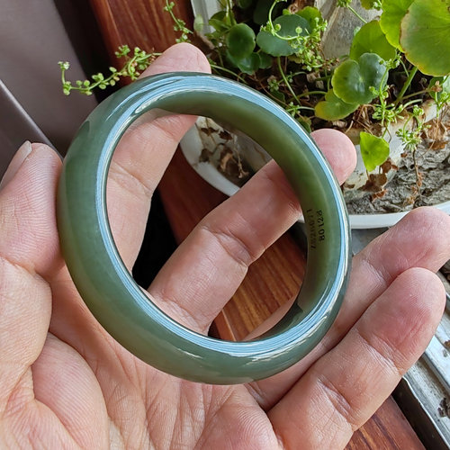 新疆和田玉且末蓝调手镯59mm+