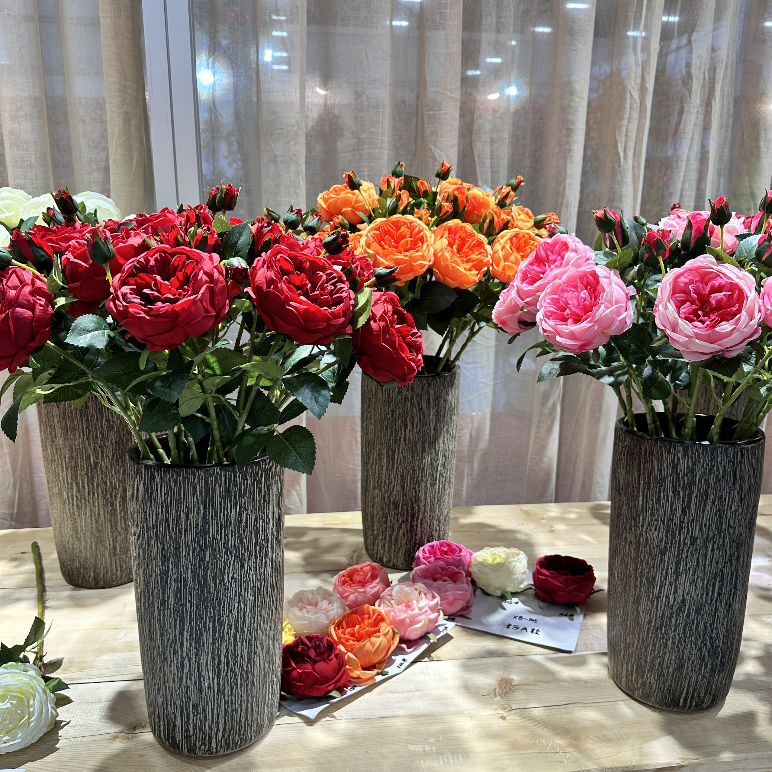 奥斯汀玫瑰假花仿真花摆设塑料花客厅花束装饰花卉绢花餐桌摆件