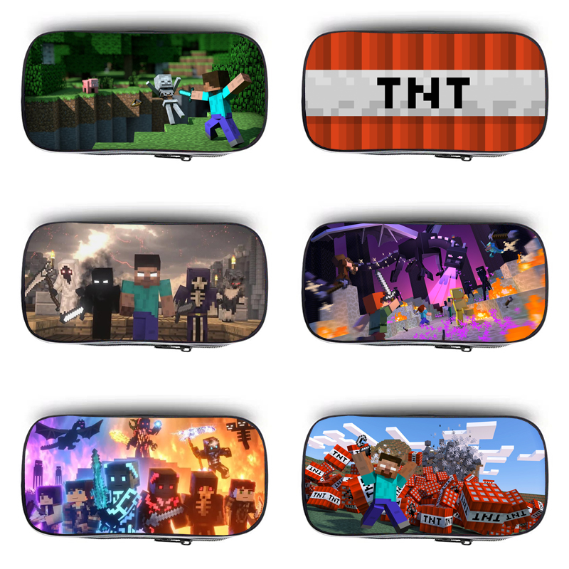 MC我的世界苦力怕笔袋大容量文具袋多功能小中学生铅笔盒男女孩子