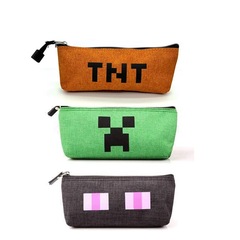 我的世界MC游戏周边苦力怕学生皮笔袋铅笔盒简约文具袋迷你零钱包