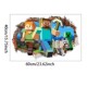 卡通动漫Minecraft 饰PVC贴 世界墙贴画客厅儿童房装 run away我