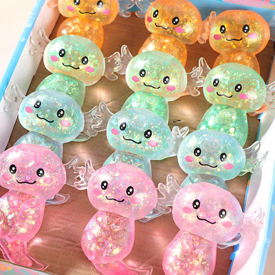 MC周边我的世界六角蝾螈麦芽糖捏捏乐发泄玩具慢回弹解压神器减压