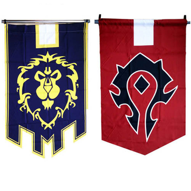 魔兽部落联盟小旗旗标志旗帜世界海报挂画广告旗动漫周边批发