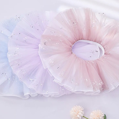 舞美人体操网纱半身裙松紧练功服