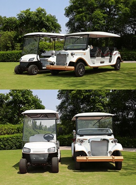 电动观光车老爷车四驱电动高尔夫球车景区接驳游客巡逻燃油观光车