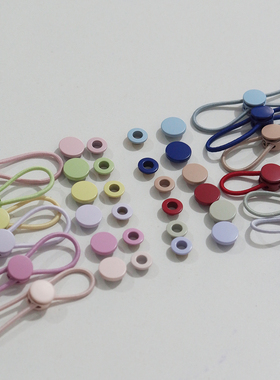 菜家布铺 彩色金属四合扣气眼猪鼻扣弹力绳秋冬外套羽绒服按扣